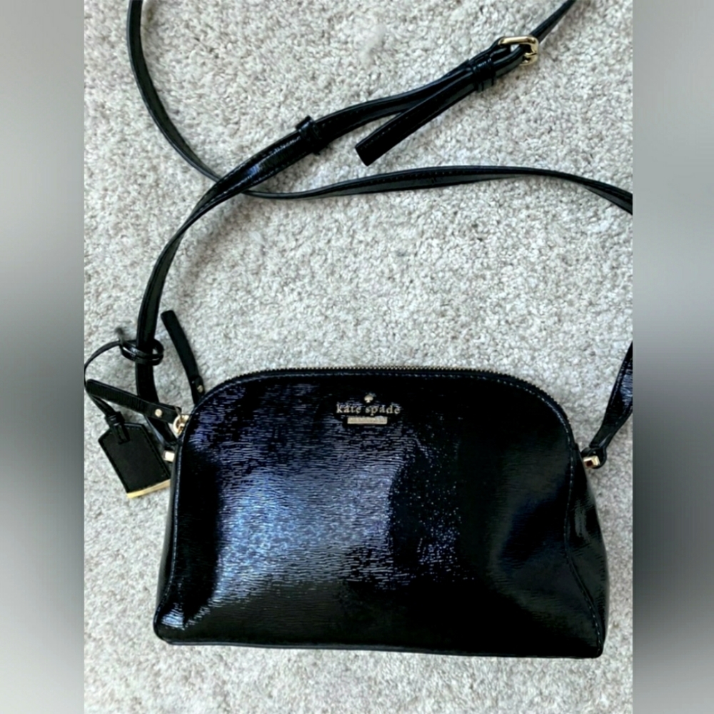 kate spade Black Patent Leather Crossbody Bag